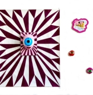 Big-Sister (2023) art installation / 200 x 500 x 50 cm / mixed media on paper and  papier maché