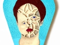 Fluid (2024) mixed media on paper and cardboard 46,5 x 30 x 3,5 cm
