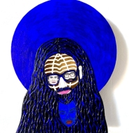 Icon Blue (2023) 26 x 20,5 x 4 cm, mixed media on paper