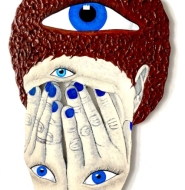 Now I see you (2023) 31 x 20 cm, mixed media on paper