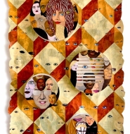 One People (2021 ) mixed media on paper / 110 x 75 x 6 cm