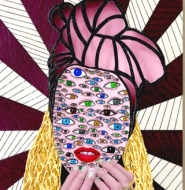 Pattern Patty (2023)  mixed media on paper