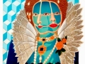 Queen (2021) mixed media on paper 25,5 x 19 x 4 cm (private collection)