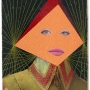 Block Head (2020-2024) mixed media on paper and cardboard, 33 x 24 cm, private collection