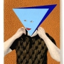 Driehoek (2024) mixed media on paper and cardboard, 24 x 17 x 1 cm