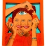 Happy (2021) mixed media / 29 x 26 x 15-cm