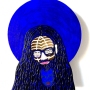 Icon Blue (2023) 26 x 20,5 x 4 cm, mixed media on paper