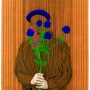 Ordeverstoring met bloemen (2025) mixed media on paper and cardboard, 25 x 18 x 1 cm